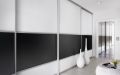 Glasdesign Raumteiler, schwarz-weiß