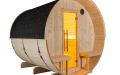 Große Fass-Sauna in Fichte mit Freisitz