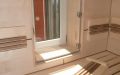 Badezimmer Sauna - Ahorn Paneele - Innenansicht, Fenster