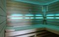 Wellness-Sauna - Farblichttherapie mit LED-Lehnenbeleuchtung - türkis