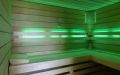 Wellness-Sauna - Farblichttherapie mit LED-Lehnenbeleuchtung - grün