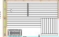 Elementsauna mit Ganzglasfront über Eck, Außenverkleidung in Thermo-Linde, Innenverkleidung und Einrichtung in Linde - Grundriss