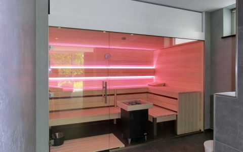 Wellness-Sauna in Espe mit Glasfront