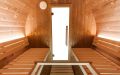 Fass-Sauna in Thermokiefer - Innenansicht