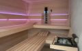 Wellness-Sauna in Hemlock mit Glasfront - Einrichtung